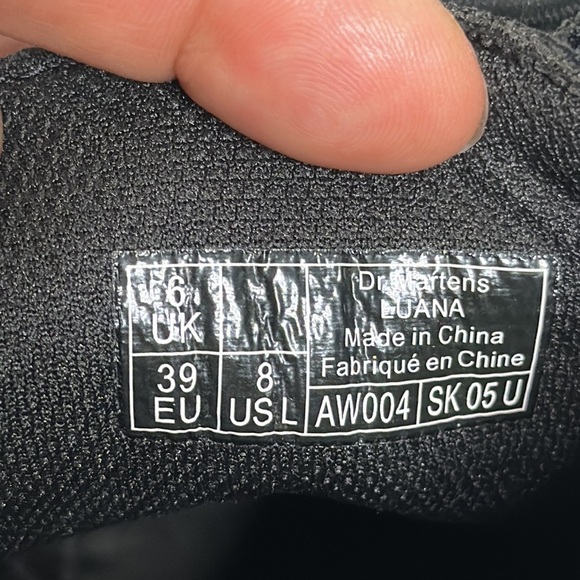 Dr. Marten's black lace up moto boots size 8  punk grange - Picture 11 of 11